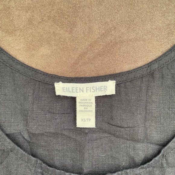 Eileen Fisher Tiered Organic Linen Midi Dress - Picture 8 of 13